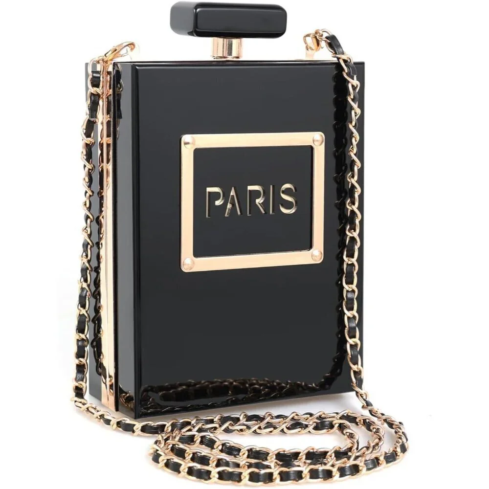 Clear Acrylic Purse Women Elegant Evening Bag Shoulder Crossbody Clutch